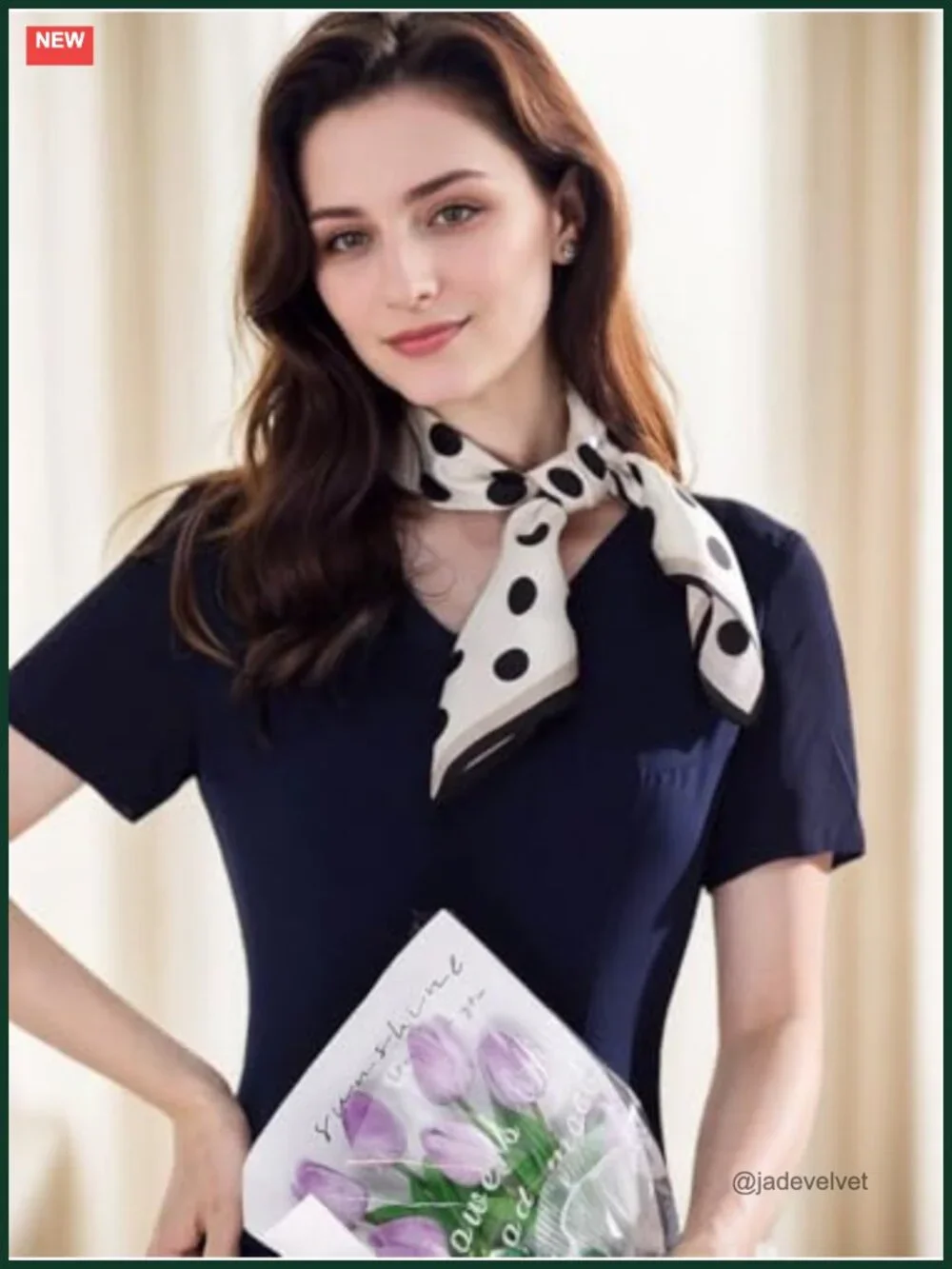 100% Mulberry Silk Square Scarf 21